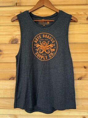 BOTE | Women’s XL Charcoal Graphic Tank Top Octopus Logo